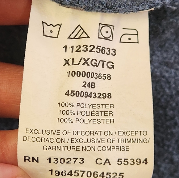 Wrangler Authentics Men's Marled Knit Pullover 1/4 Zip Sweater in Blue Size XL - Picture 8 of 9